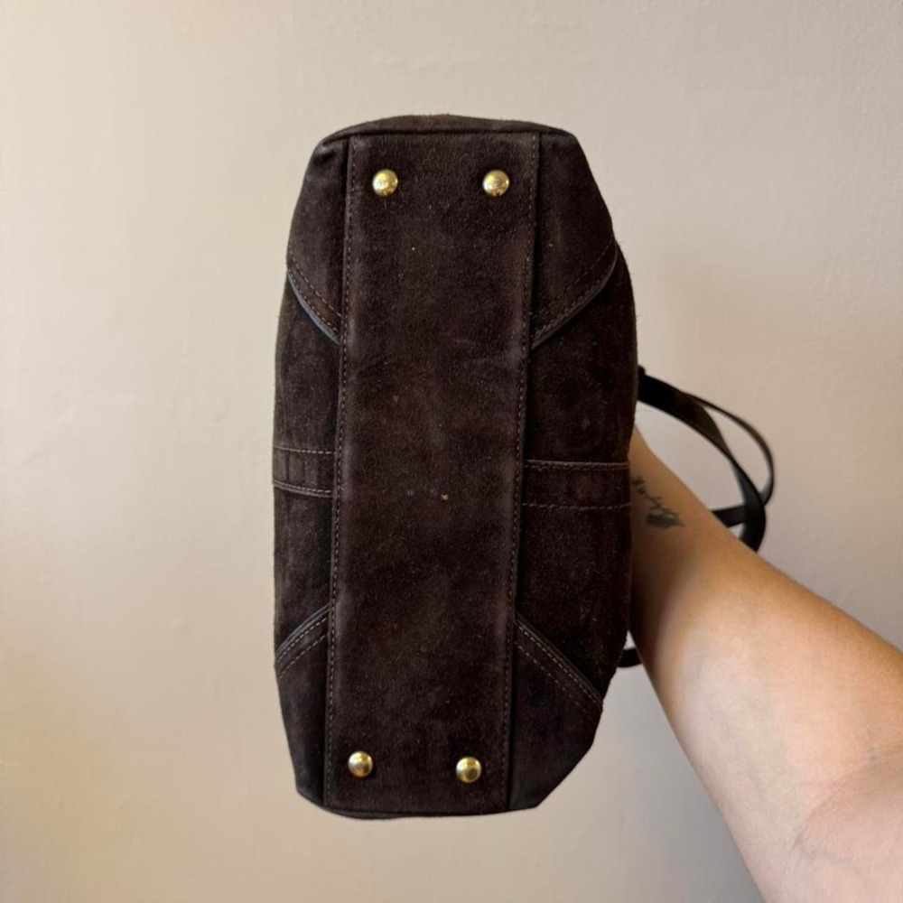 Vintage Coach Brown Suede Tote - Picture 4 of 8